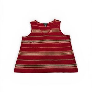 Vintage Ralph Lauren southwestern Indian blanket cotton linen blend sleeveless